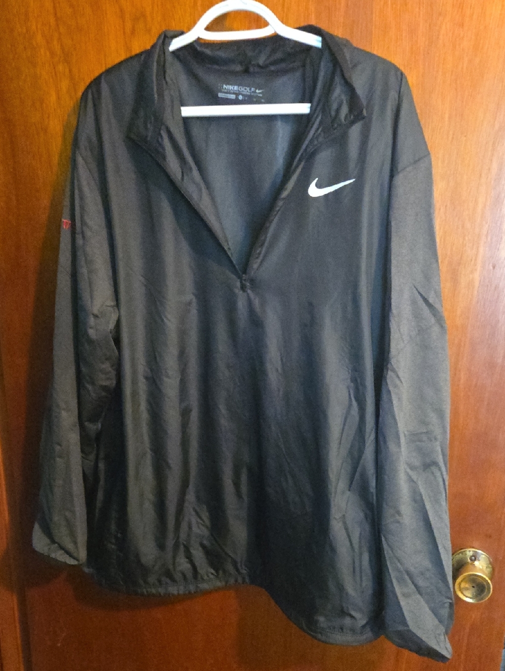 Nike Black Pullover Jacket with White Swoosh